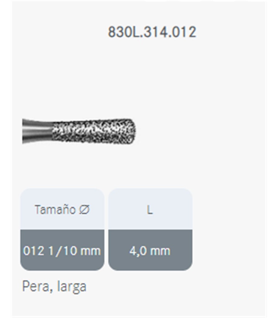 FRESA DIAM. 830L/314/012 KOMET