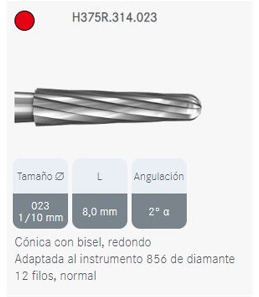 FRESA TUNG. H375R/314/023 KOMET