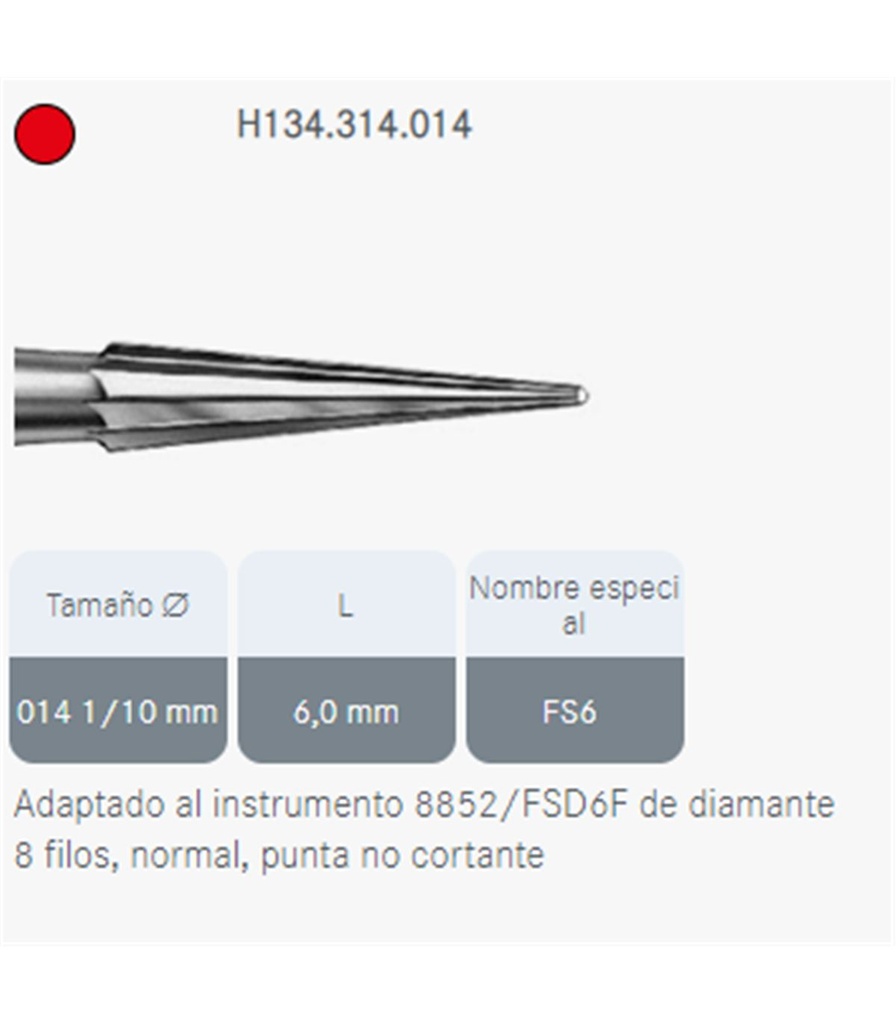 FRESA TUNG. H134/314/014 KOMET 002074