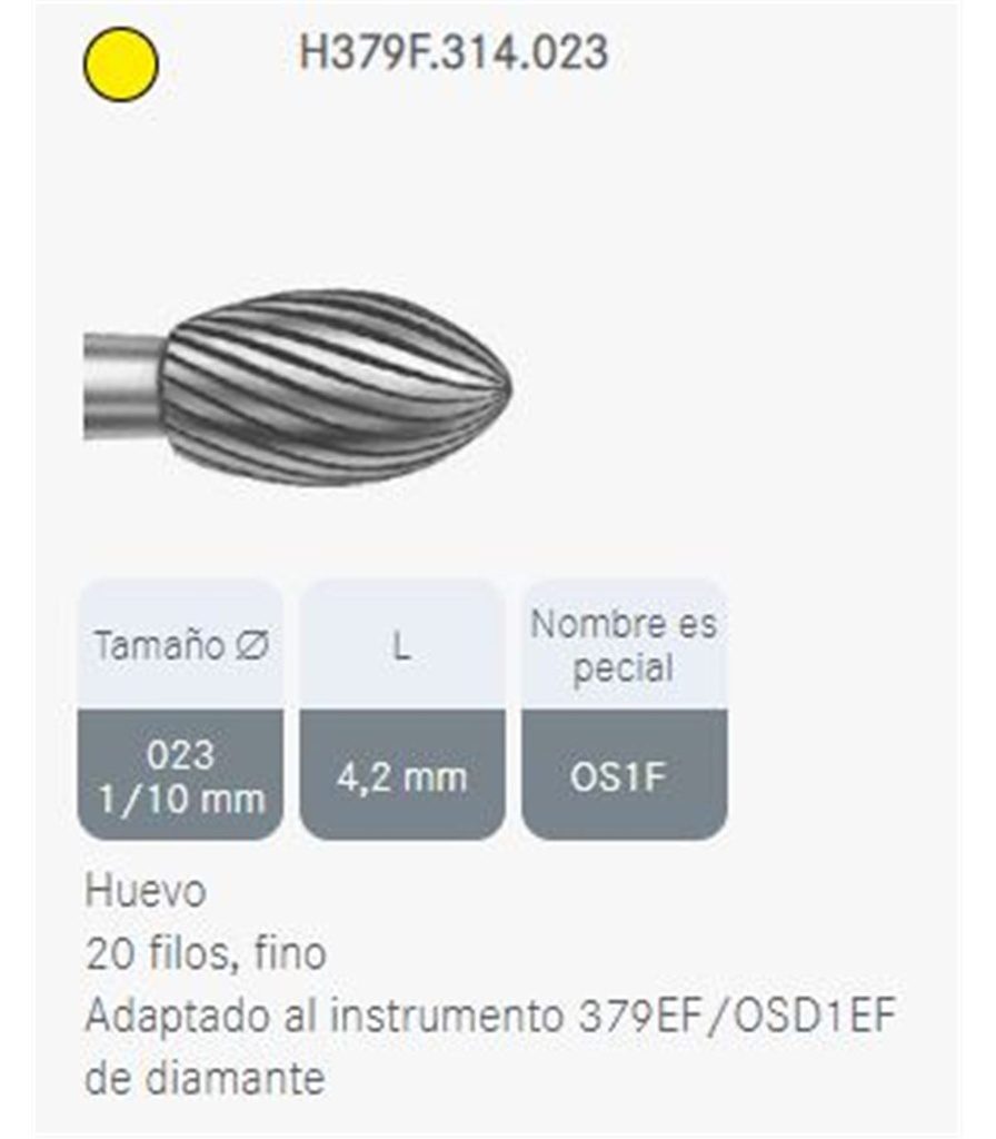 FRESA TUNG. H379F/314/023 KOMET