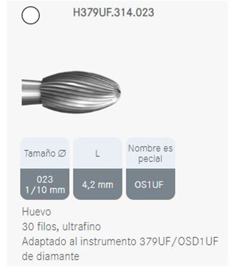 FRESA TUNG. H379UF/314/023 KOMET