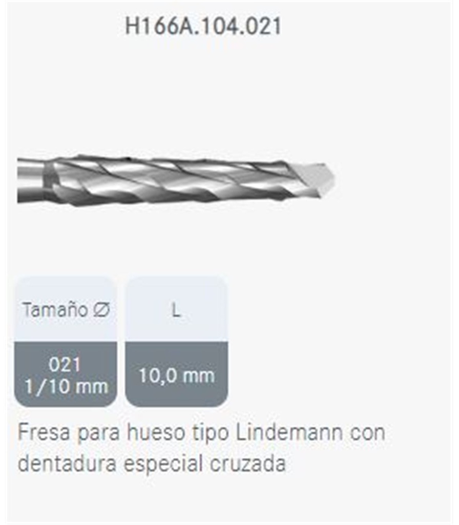 FRESA TUNG.H166A/104/021 KOMET