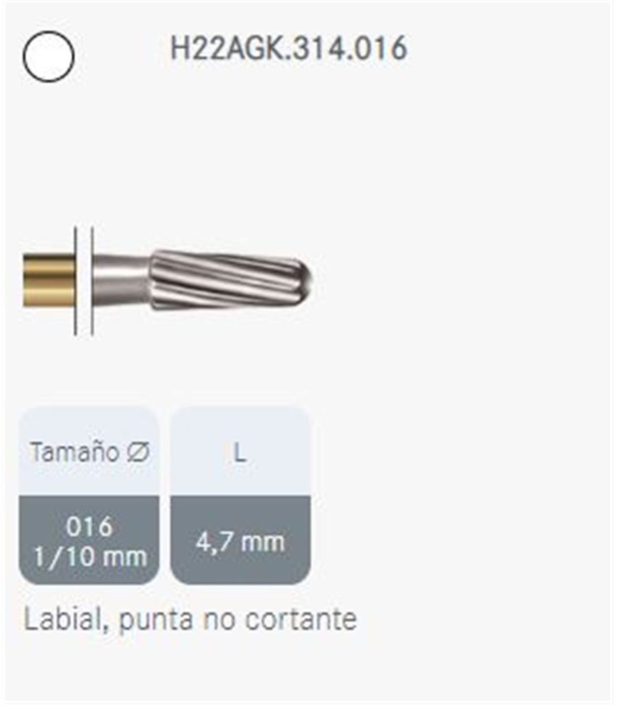 FRESA TUNG. H22AGK/314/016 KOMET