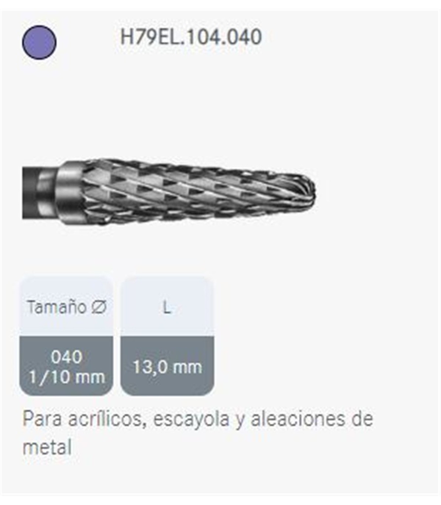 FRESA TUNG. H79EL/104/040 KOMET