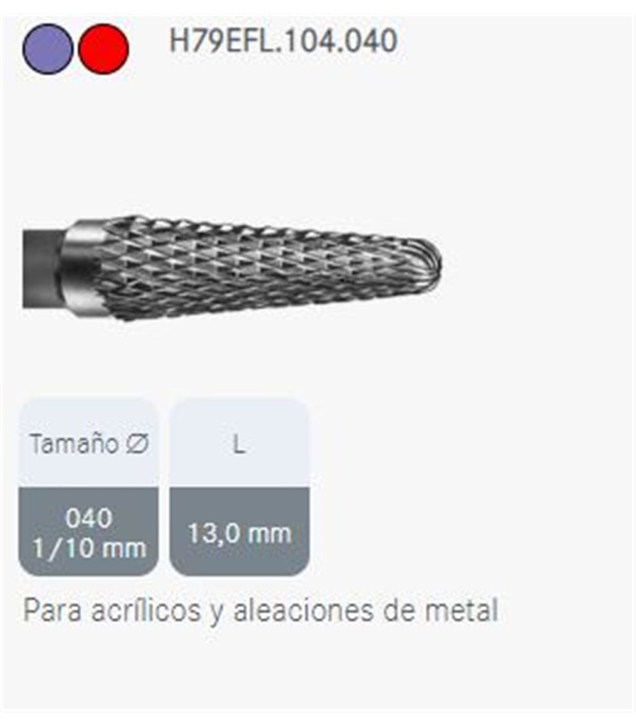 FRESA TUNG. H79EFL/104/040 KOMET