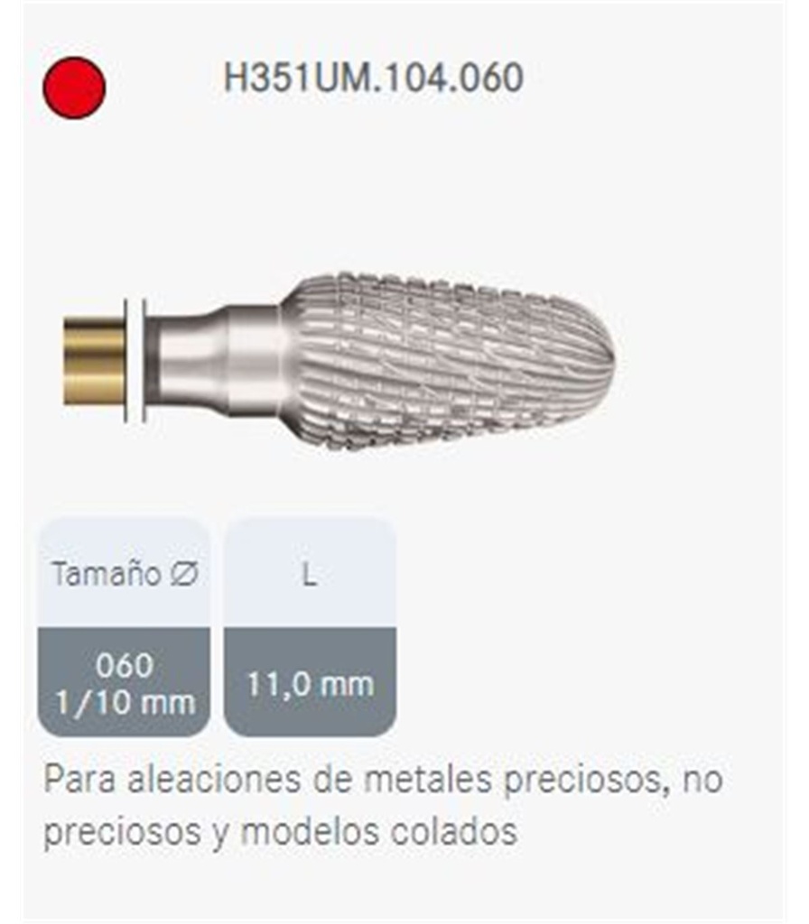 FRESA TUNG. H351UM/104/060 KOMET