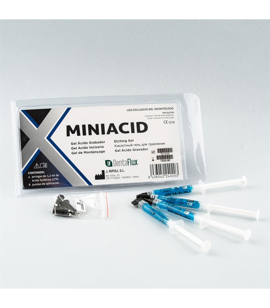 ACIDO MINIACID (4 JER.X1,2 ML.+ 6 TIPS) DENTAFLUX