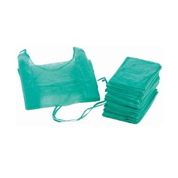 [064064] BATAS DESECHABLES 30gr. VERDES 10 UD. C/PUÑO KLMED