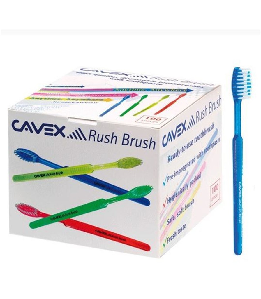 [140130] CEPILLO MANUAL RUSH DESECHABLE 100u CAVEX HA090