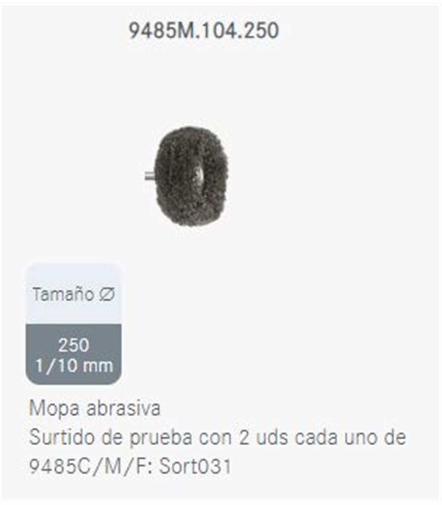 DISCO MOPA ABRASIVA 9485M/104/250 C/10 KOMET