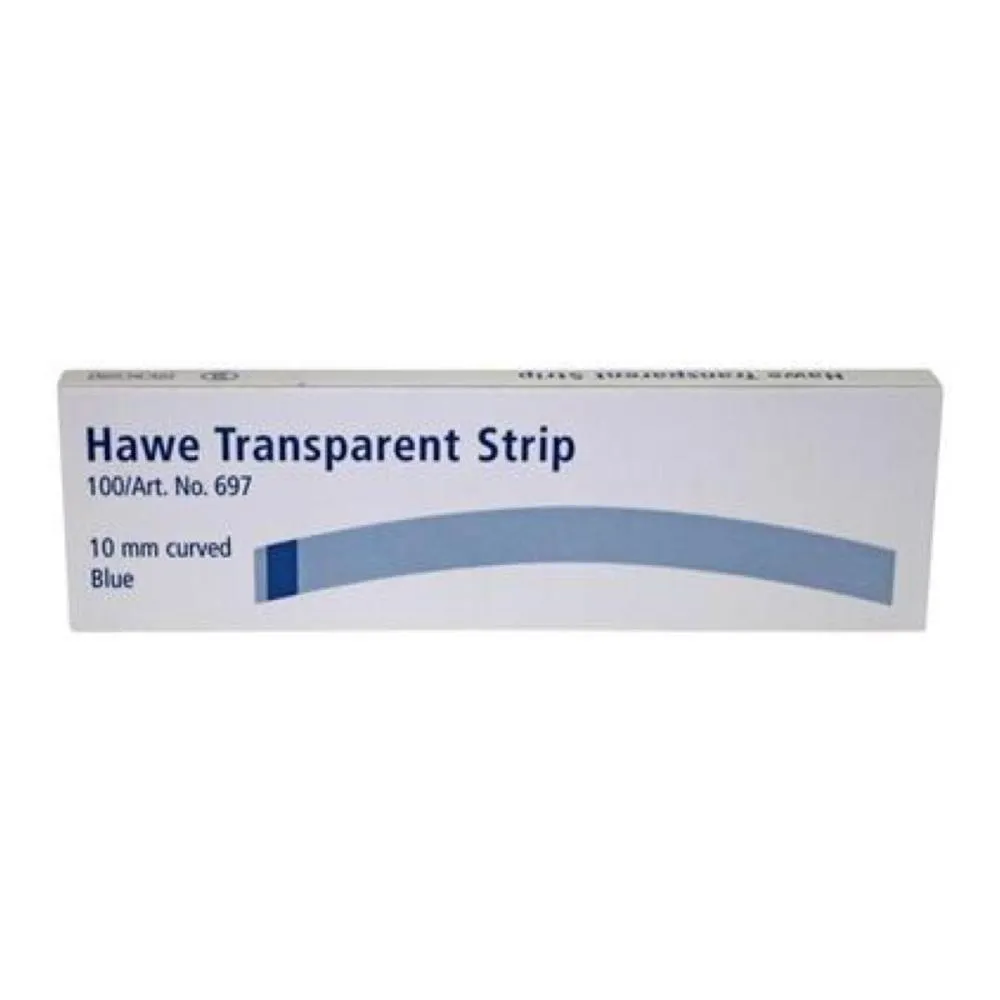 [058017] MATRICES TIRA TRANSP. Nº697 10mm CURVA AZUL. HAWE