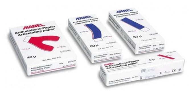 PAPEL ARTICULAR HANEL en U 40 µ rojo/rojo 72 ud