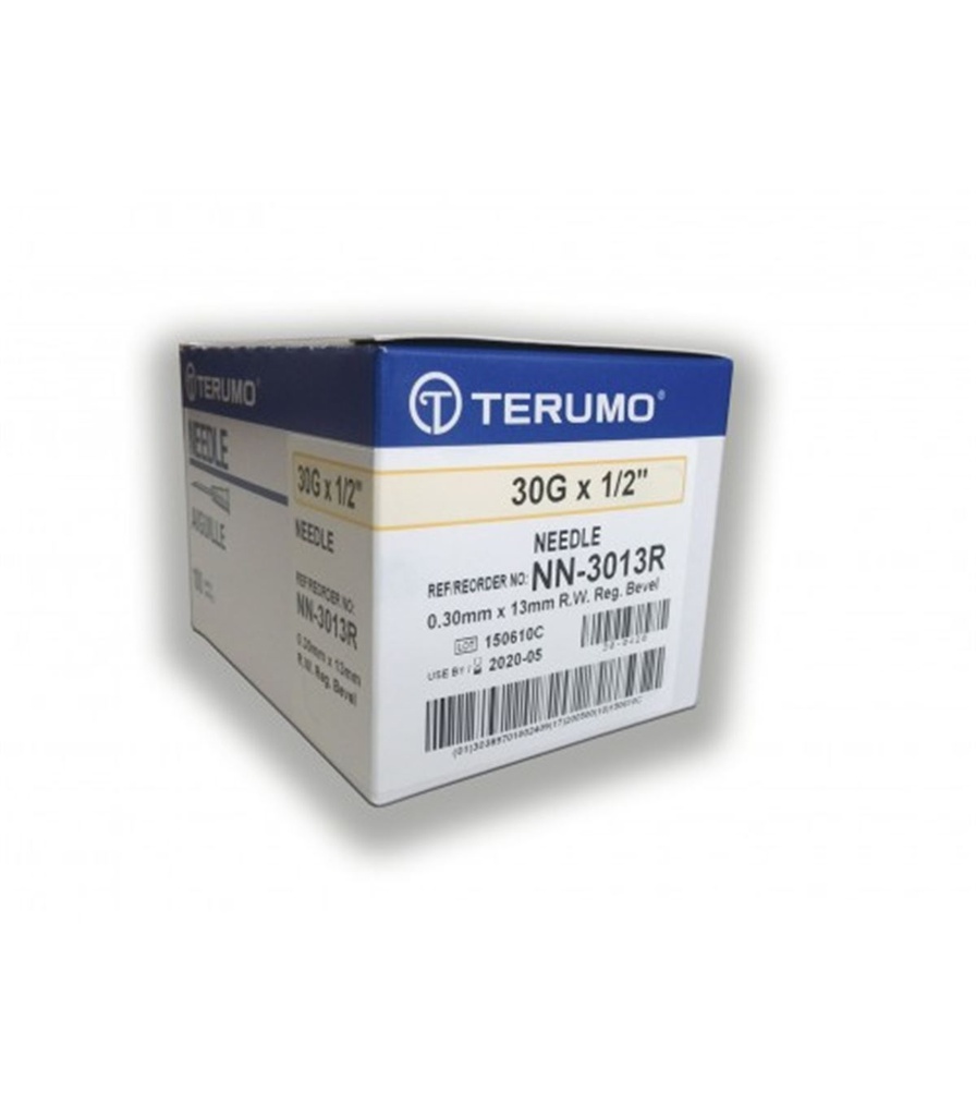 [014004] AGUJAS CONO PLAST. TERUMO (100UDS) (AGUJAS ROSCA MÉTRICA 27G (0,4 X 21 MM.) INFILTRATIVA (CORTA INTERNA))
