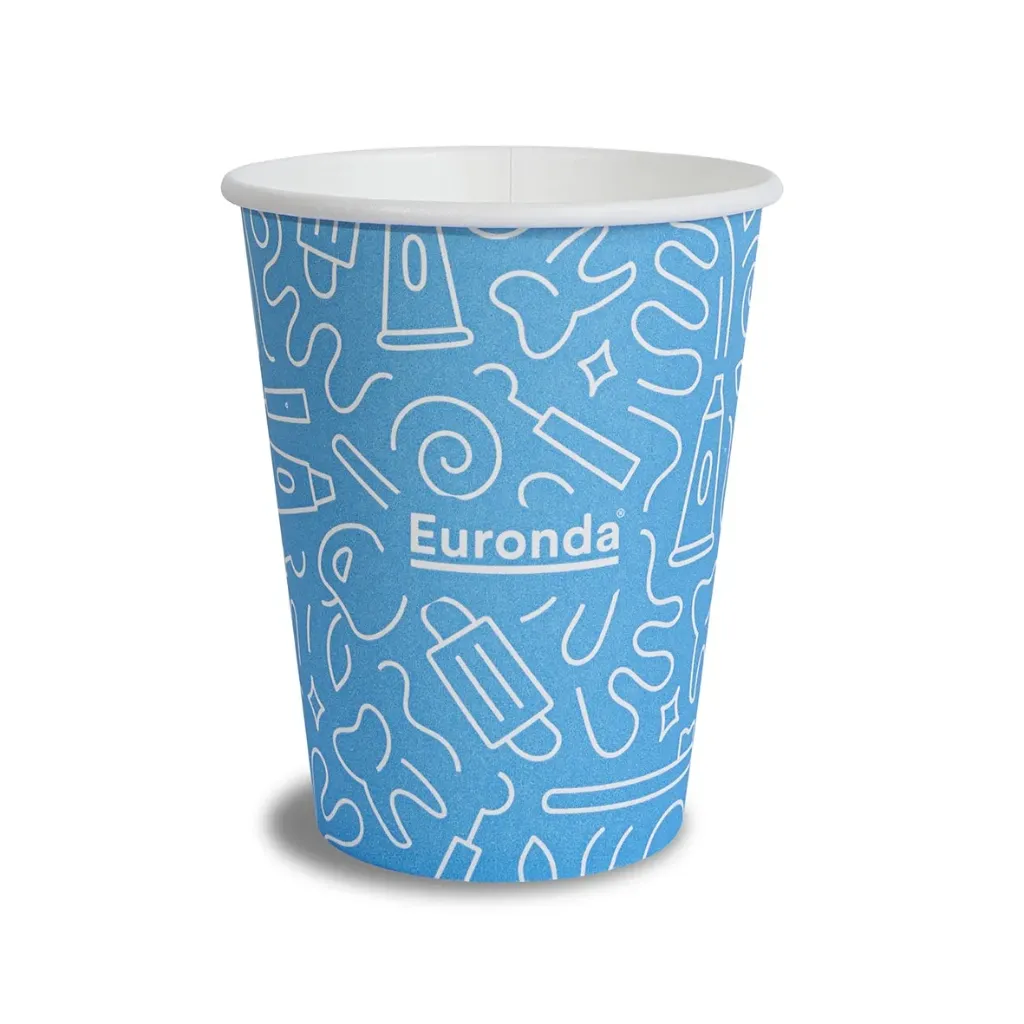 VASOS MONOART GRAFFITI CELESTE Y BLANCO CELULOSA 1000u