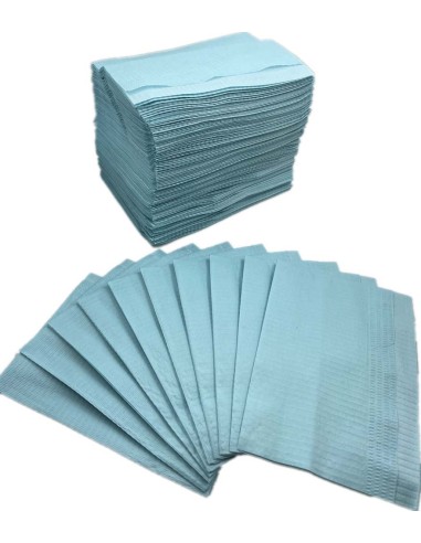 [060232] SERVILLETA BABERO 48X33CM (500UDS) - DENTIPAK (Azul Claro)