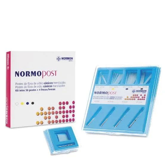 [136133] NORMOPOST CÓNICO 10ud.+fresa NORMON (REP. 1mm (Amarillo))