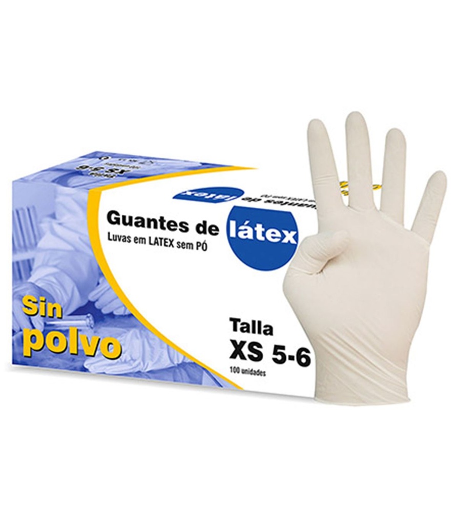 GUANTES LATEX SIN POLVO (100UDS.) - CUATROGASA