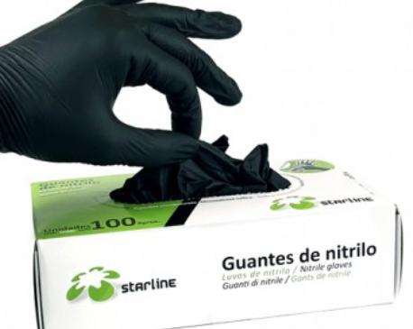 [060541] GUANTES NITRILO S/P NEGROS - STARLINE (XS)