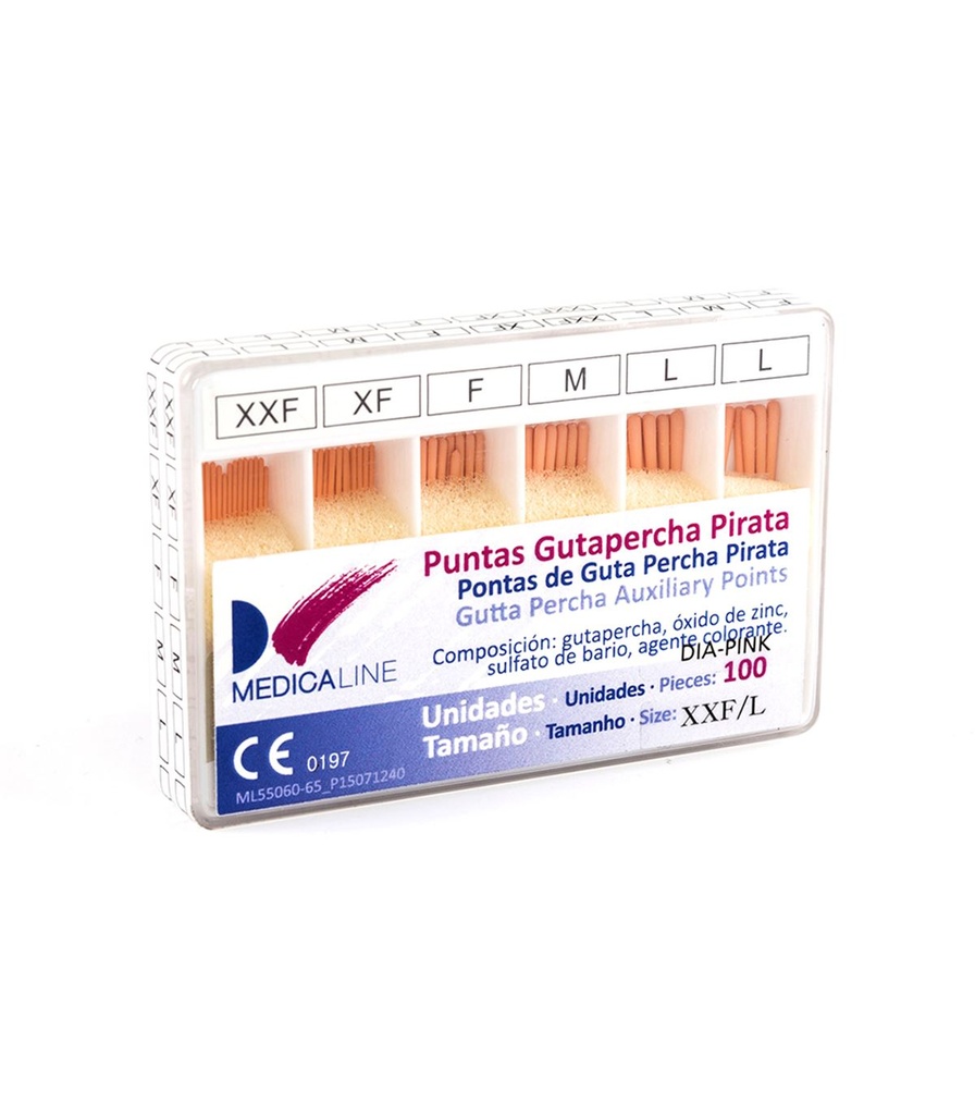 [080432] PUNTAS GUTAPERCHA PIRATAS (100UDS.)- MEDICALINE (Gutapercha Large)