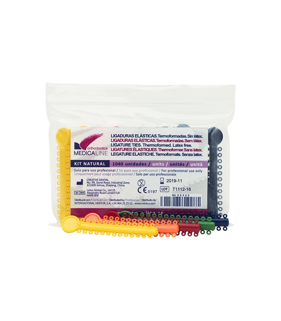 [ML96504] LIGADURAS ELASTICAS (1.008UDS) - MEDICALINE (Clear)