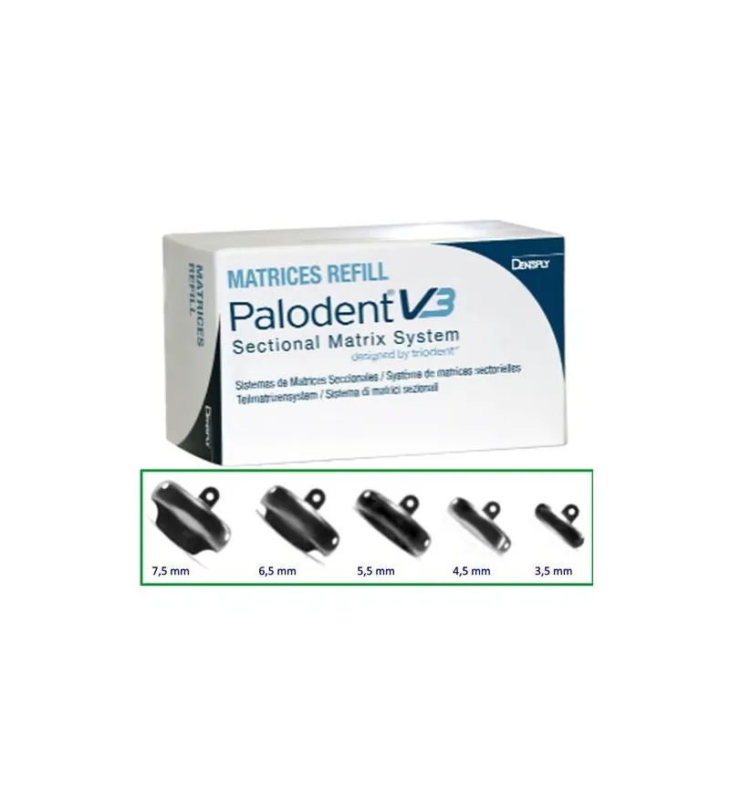 [050007] PALODENT V3 MATRICES (50un)- DENTSPLY (MATRICES 3,5MM.)