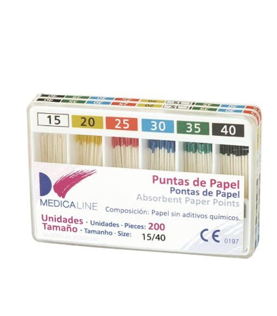 [080270] PUNTA PAPEL M-DRYER PUNTA COLOR (200u.) - MEDICALINE (Nº15)