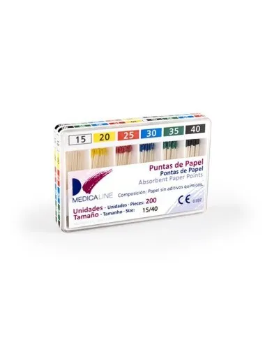 [080270] PUNTAS PAPEL PUNTA COLOR (200UN) - MEDICALINE (Nº15)